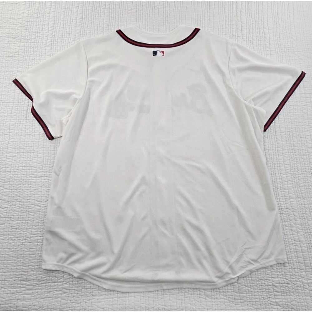 NEW Nike Atlanta Braves MLB Baseball Jersey Men’s XXL White Red Blue NWT - Picture 2 of 16